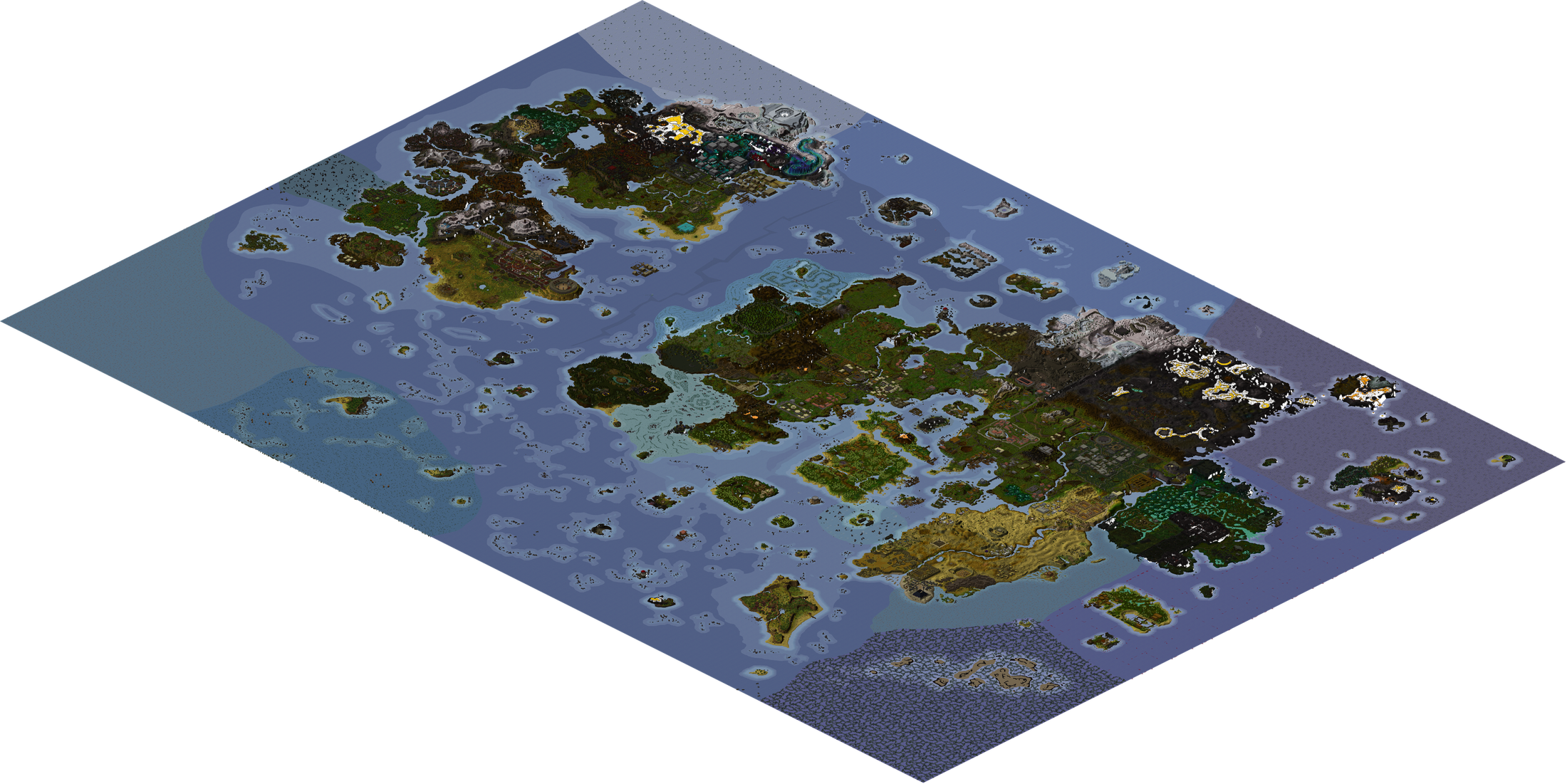 The full OSRS world map rendered isometrically